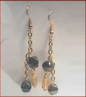 Contemporary Carnival and Swirled Glass Bead Earrings