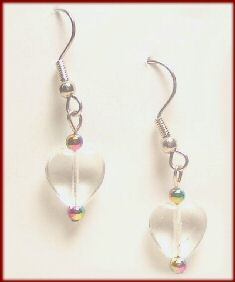 Contemporary Glass Heart Earrings