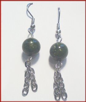 Contemporary Lucite and Chain Earrings
