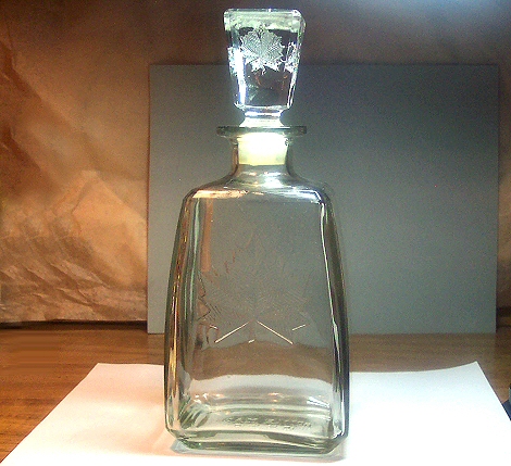 Maple Leaf Glass Liquor Decanter