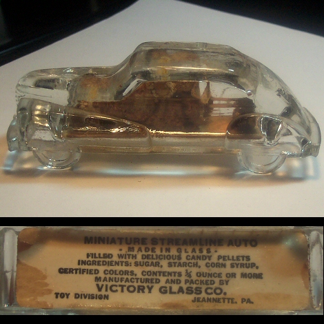 Victory Glass Streamline Auto Candy Container