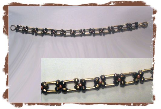 Handwoven Metal Bead Bracelet