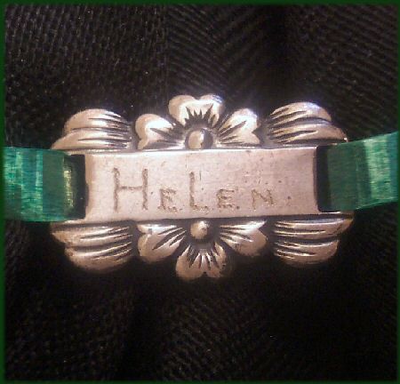 Coro Sterling Craft Engraved Bracelet Link HELEN
