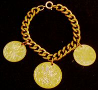 Vintage Brass Charm Bracelet