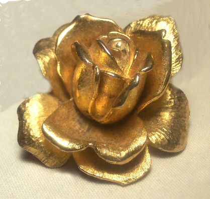 Golden Rose Brooch