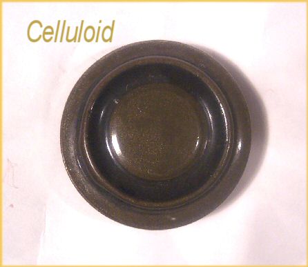 Large Brown Celluloid Button