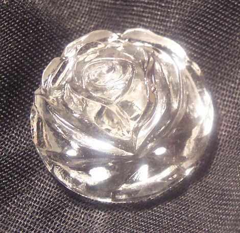 Perfect Rose Glass Button