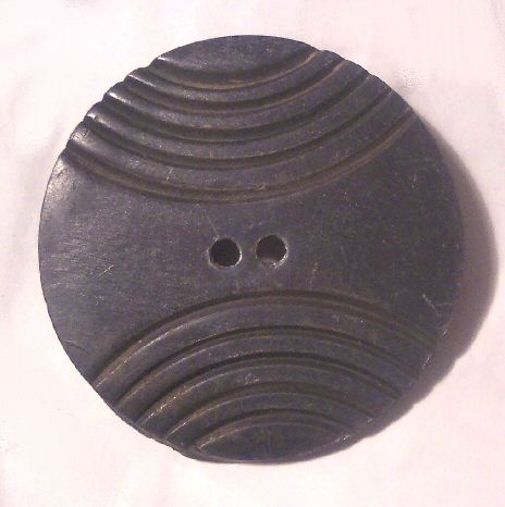 Large Pressed or Molded Wood Button