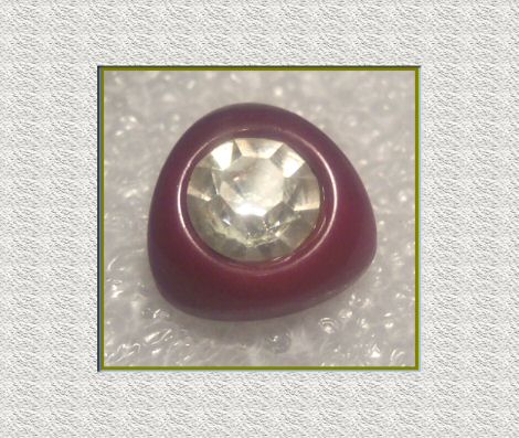 Rhinestone in Purple Triangle Button