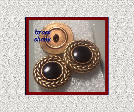 Black and Gold Two Part Plastic Buttons