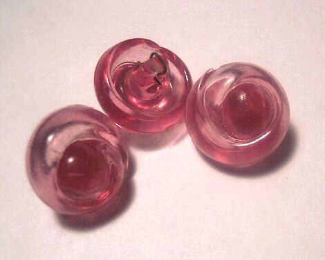Pink Swirl Plastic Buttons