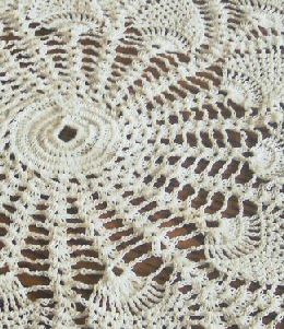 Round Crocheted Pineapple Centerpiece