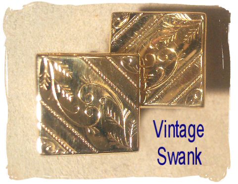 Vintage Swank Scrollwork Cuff Links