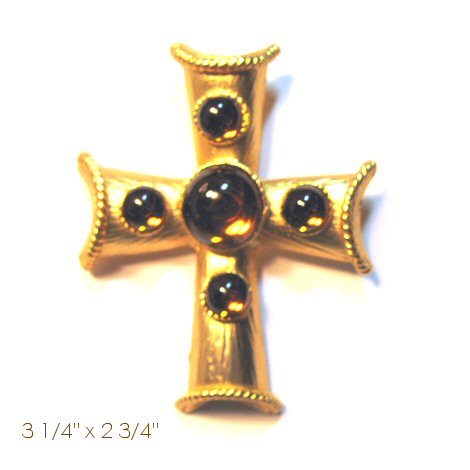 Large Cross Pendant Brooch