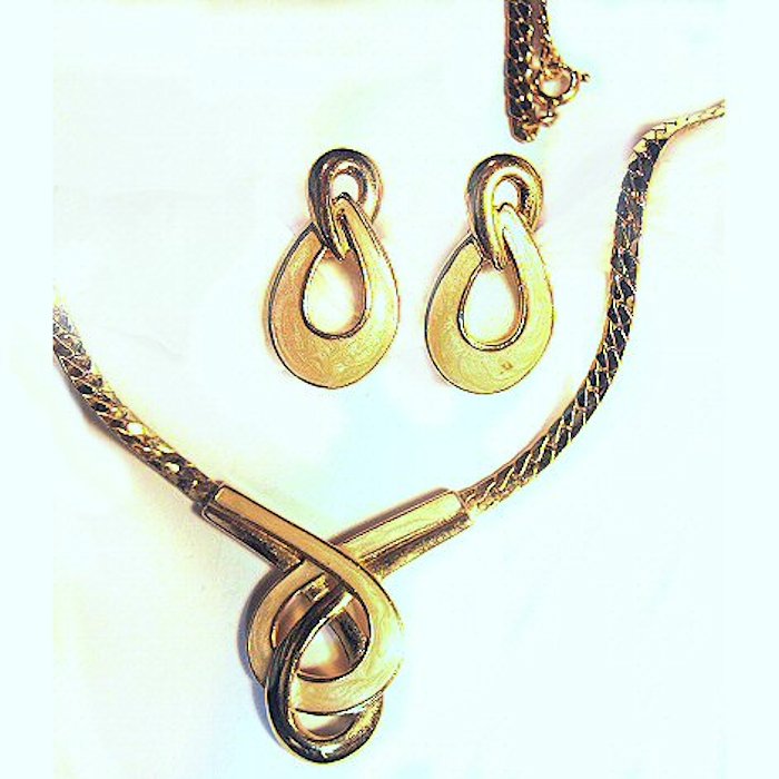 Liquid Enamel Necklace and Earrings