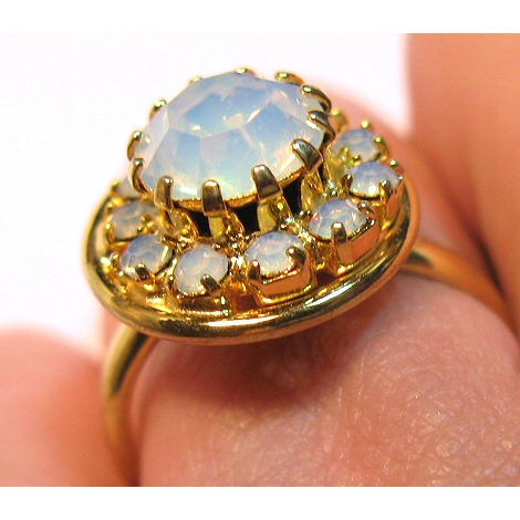 Opal Rhinestone Ring