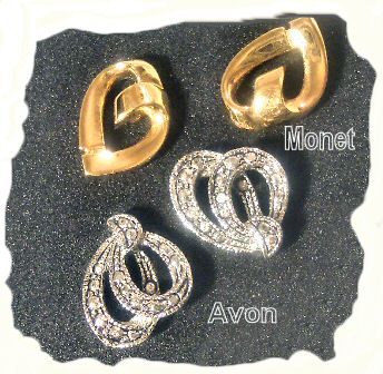 Monet and Avon Heart Earrings