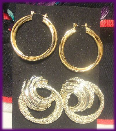 Two Pairs of Pierced Earrings