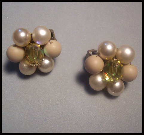 Crystal and Bead Earrings