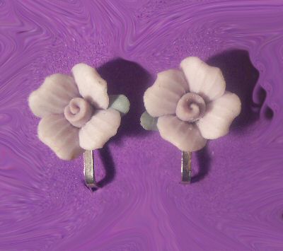 Fine Bone China Flower Earrings