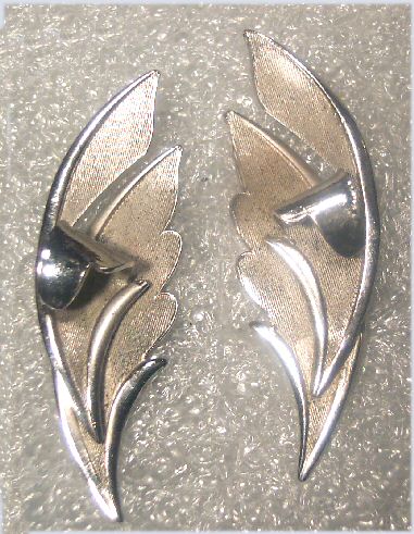 Coro Curled Leaf Earrings