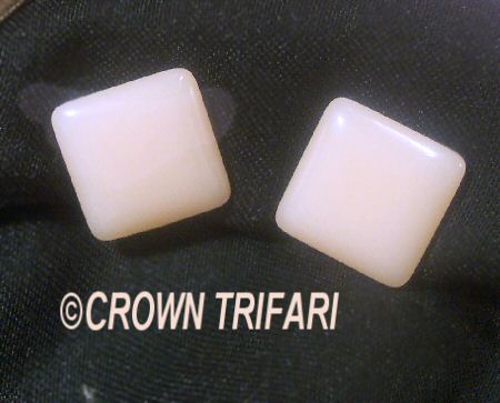 Pale Pink Crown Trifari Earrings