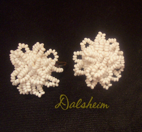Dalsheim Frilly Seed Bead Clip Earrings