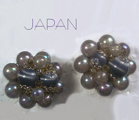Multi-bead Clip Earrings