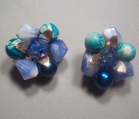 Colorful Plastic Bead Earrings