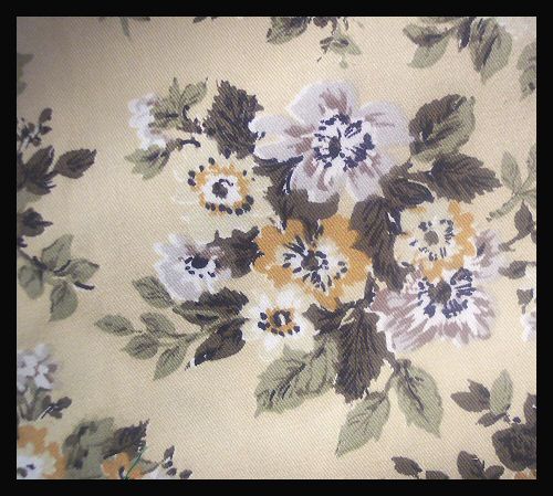 Floral Drapery Fabric 1.25 yds