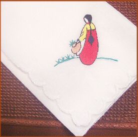 Machine Embroidered Woman Hanky