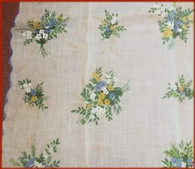 Large Floral Bouquet and Wheat Hanky