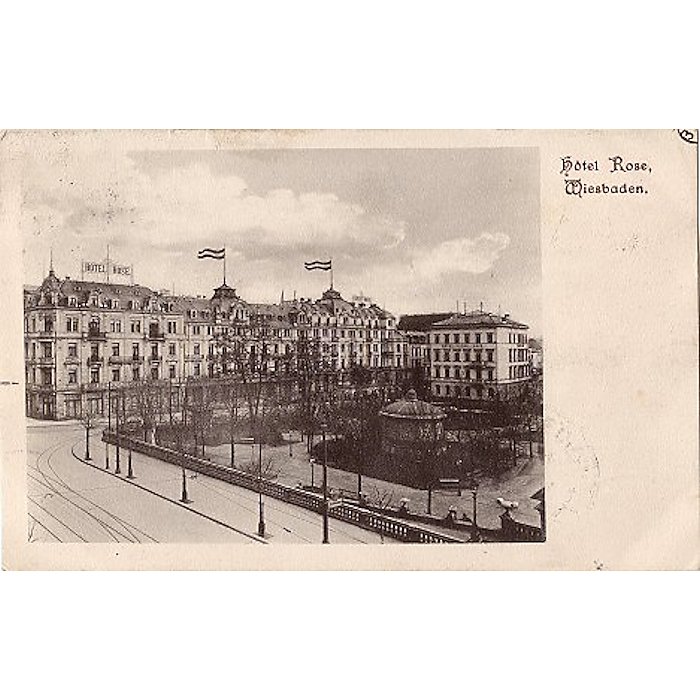 1906 Hotel Rose Wiesbaden Germany Postcard RPPC