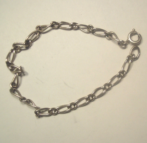 Sterling Link Chain Starter Charm Bracelet