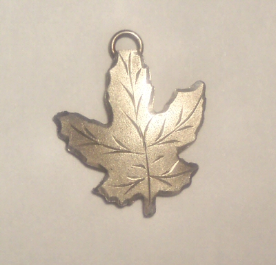 Sterling Maple Leaf Charm Pendant