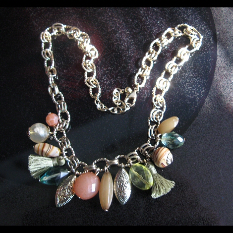 Contemporary Bead Charm Necklace