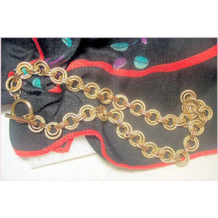 Older Toggle Clasp Double Link Necklace