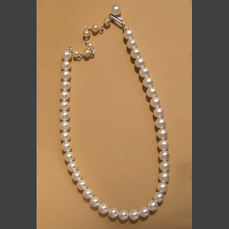 Faux Pearl Single Strand Necklace Japan