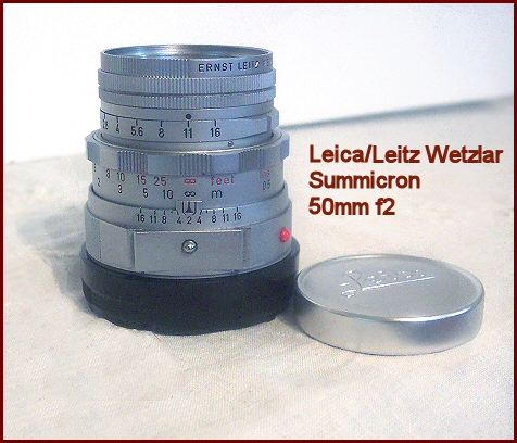 Leica Leitz Wetzlar Summicron 50mm f2 Micro Lens