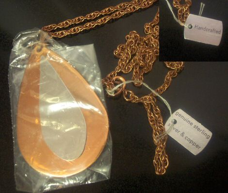 Sterling Silver and Copper Handcrafted Necklace
