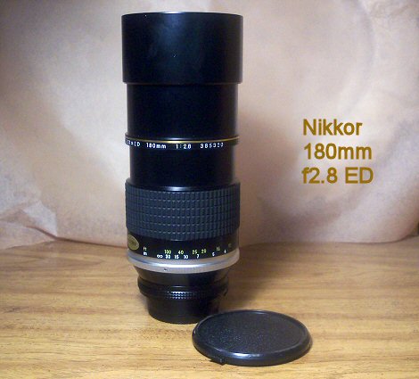 Nikon Nikkor ED 180mm f2.8 Telephoto Lens w/ UV Filter