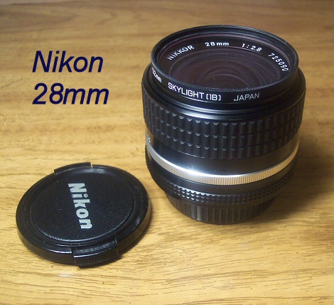 Nikon Nikkor 28mm f2.8 Wide Angle Lens and Filter