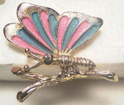 Substantial Pastel Butterfly Pin