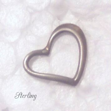 Asymmetrical Sterling Heart Pendant