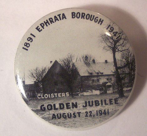1941 Ephrata Borough Cloisters Golden Jubilee Pin