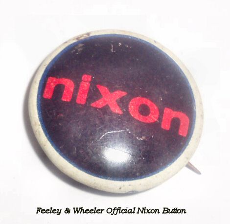 Red White and Black Nixon Pin