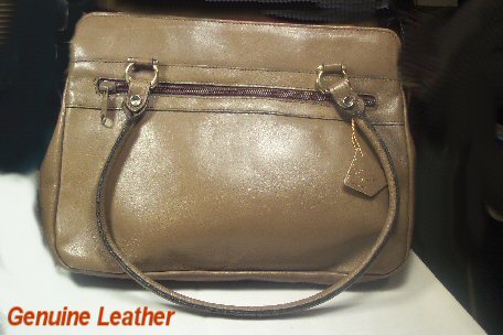 Genuine Leather Lt Brown Handbag