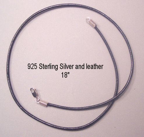 Nancy Safko Sterling and Leather Neckchains