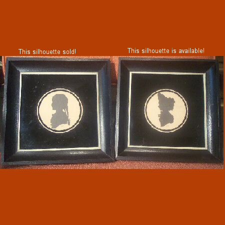 Black Silhouette Pictures with Reverse Painted Frames