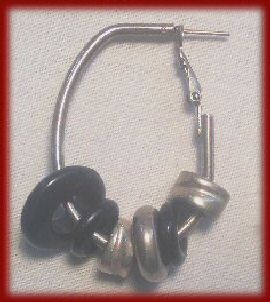 Single Earring--Old Metal Hoop